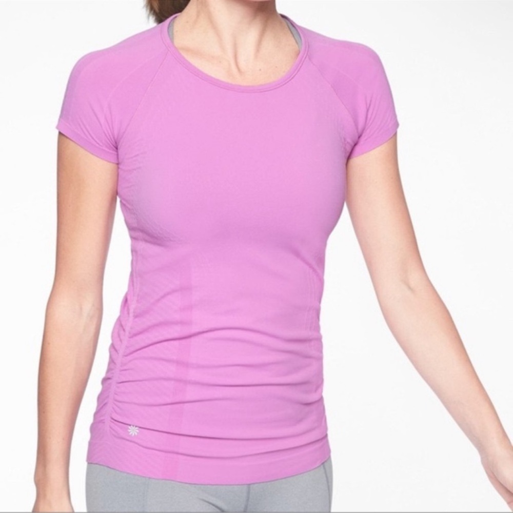 Athleta Speedlight Short Sleeve Tee Violet Blush